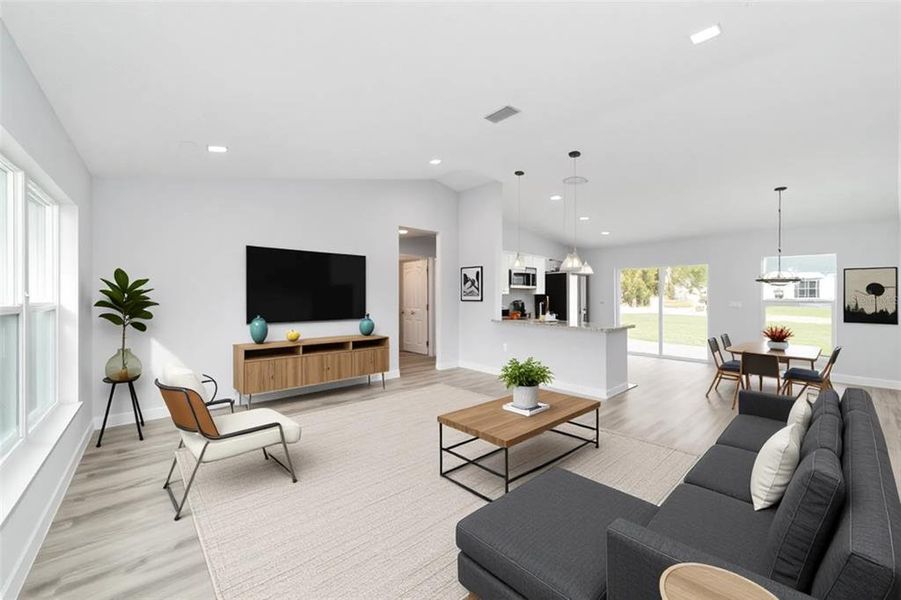 Furnished interior view inside a new home in , Dunnellon (Image 7).