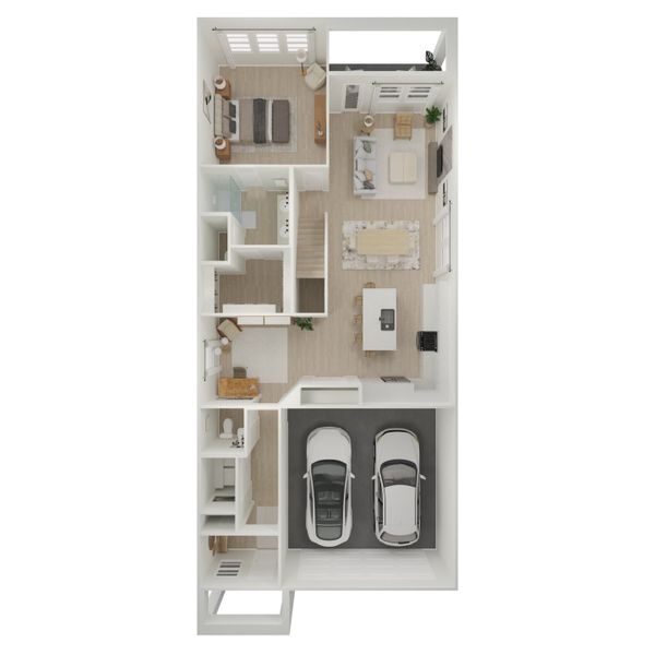 2D floor plan layout for the Spanish Cedar by K. Hovnanian® Homes in Heritage Ranch, Sherman, TX (Image 4). 2D floor plan layout for the Spanish Cedar by K. Hovnanian® Homes in Heritage Ranch, Sherman, TX (Image 4).