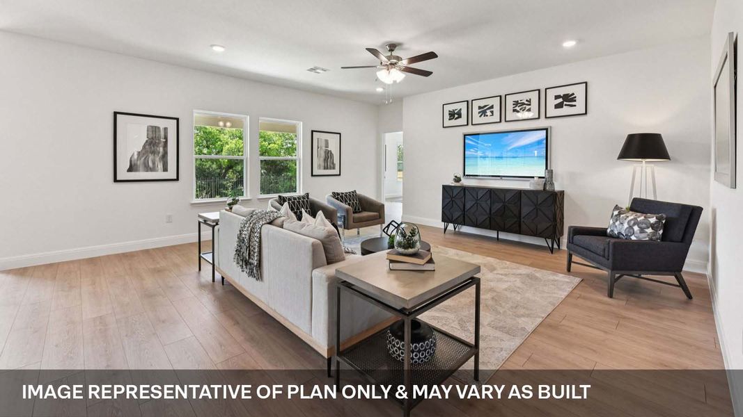 Representative furnished interior of a home built from the The Fairfield by D.R. Horton in Riverview, Georgetown (Image 5).
