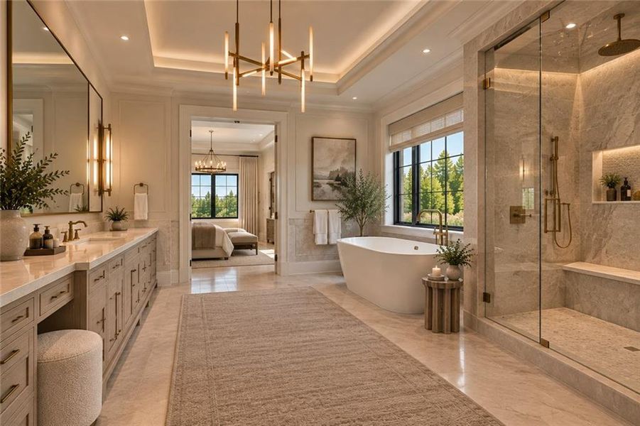 Furnished interior view inside a new home in , Alpharetta (Image 3).