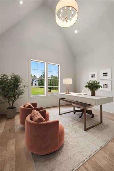 Furnished interior view inside a new home in , Newnan (Image 18).