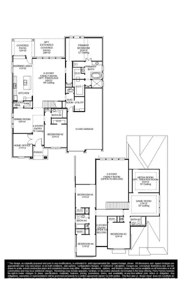 2D floor plan layout of this home in Escondido 80', Magnolia, TX (Image 2).