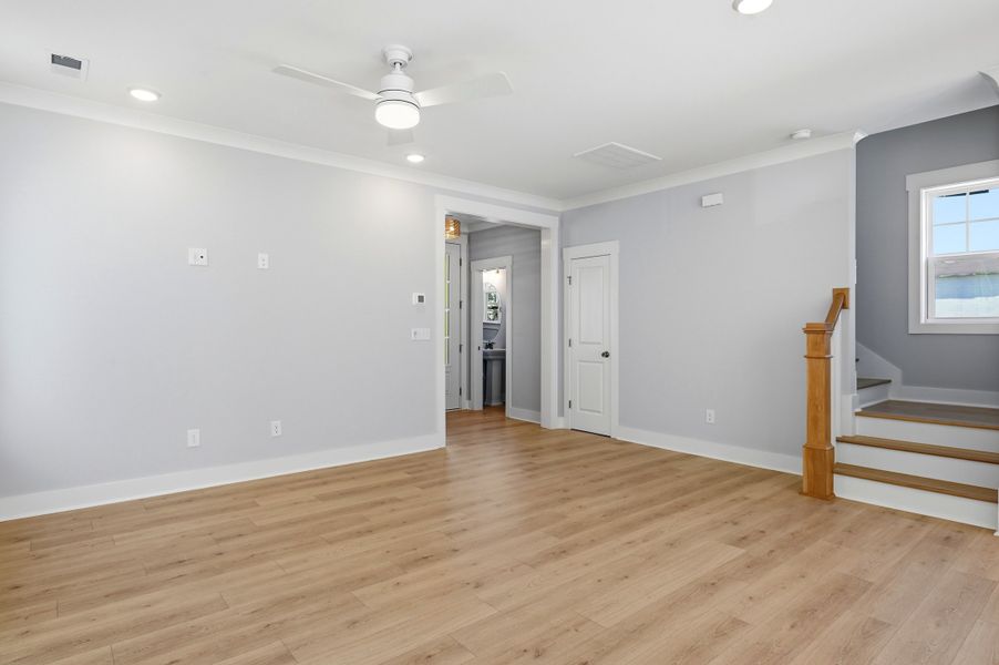 Representative unfurnished interior of a home built from the The Remington by RobuckHomes in Downtown Wilmington Collective, Wilmington (Image 26). Representative unfurnished interior of a home built from the The Remington by RobuckHomes in Downtown Wilmington Collective, Wilmington (Image 26).