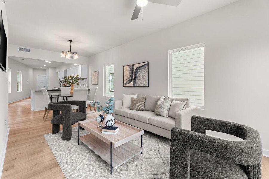 Furnished interior view inside a new home in , Dallas (Image 29).