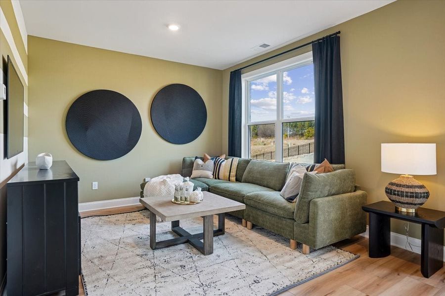 Representative furnished interior of a home built from the Pamlico by Caruso Homes in Midtown Rows, Fuquay Varina (Image 33). Representative furnished interior of a home built from the Pamlico by Caruso Homes in Midtown Rows, Fuquay Varina (Image 33).