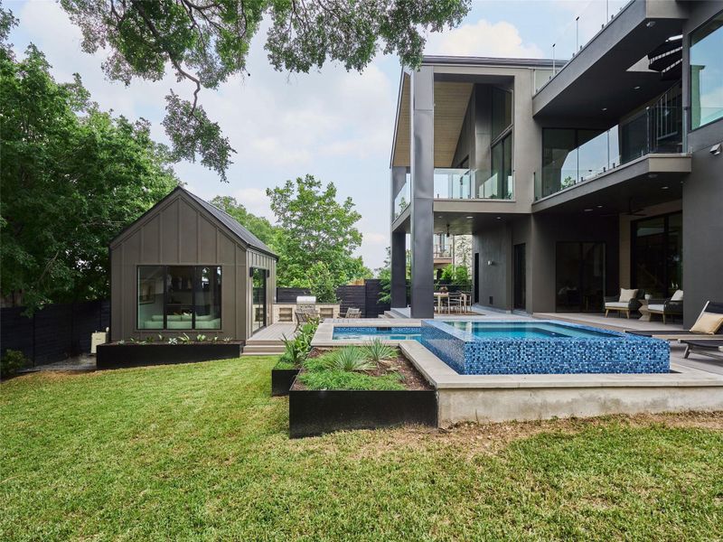 Exterior details and patio area of a home in , Austin (Image 28). Exterior details and patio area of a home in , Austin (Image 28).