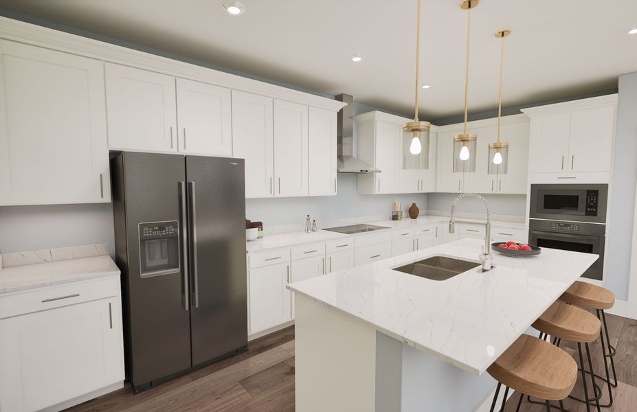 Spacious Kitchen with and Island and Plenty of Sto