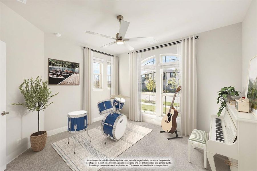 Furnished interior view inside a new home in Union Park Classic 55, Little Elm (Image 15). Furnished interior view inside a new home in Union Park Classic 55, Little Elm (Image 15).