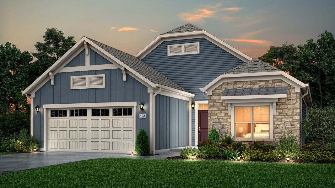 Representative exterior photo of a completed home built from the Salerno by Epcon Communities in The Grove at Haven Hill, Lenoir City, TN (Image 2). Representative exterior photo of a completed home built from the Salerno by Epcon Communities in The Grove at Haven Hill, Lenoir City, TN (Image 2).