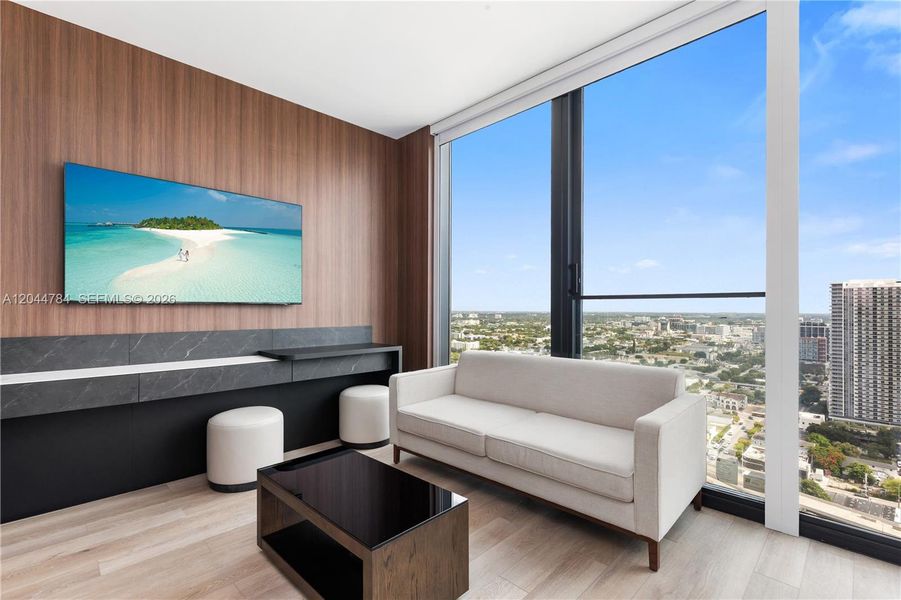 Furnished interior view inside a new home in , Miami (Image 14). Furnished interior view inside a new home in , Miami (Image 14).