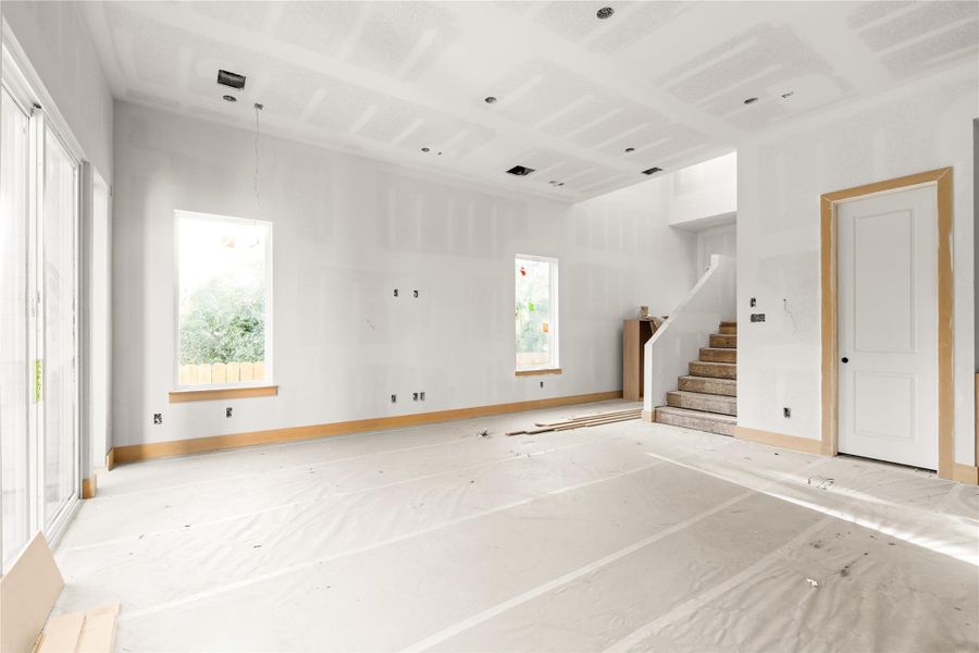 Living room - current progress as of 8/24, actual product may slightly vary from renderings.