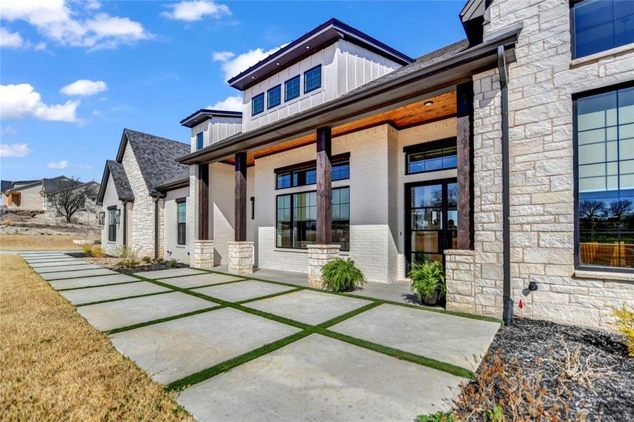 Exterior details and patio area of a home in , Aledo (Image 22).