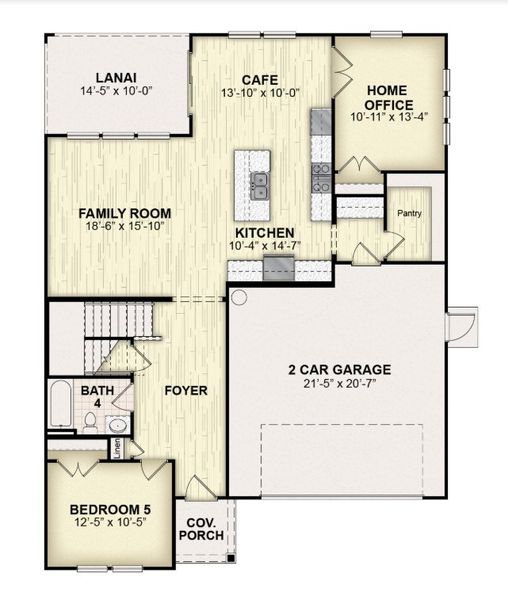 2D floor plan layout for the Merritt by Rockwell Homes in Grassmere, Zellwood, FL (Image 4). 2D floor plan layout for the Merritt by Rockwell Homes in Grassmere, Zellwood, FL (Image 4).