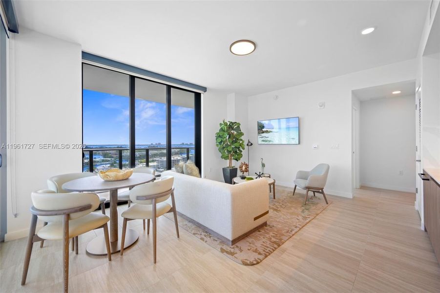Furnished interior view inside a new home in , Miami Beach (Image 10).