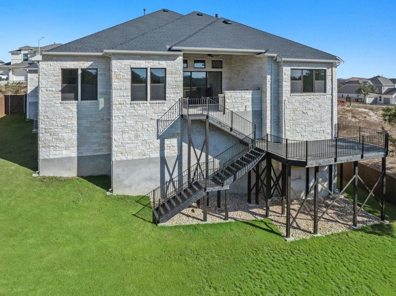Exterior details and patio area of a home in Riverstone, Georgetown (Image 20).
