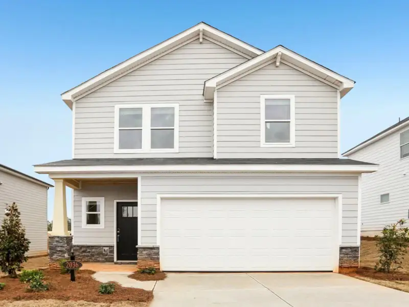 Front exterior of a new home in Manning Mill, Adairsville, GA, highlighting curb appeal (Image 1). Front exterior of a new home in Manning Mill, Adairsville, GA, highlighting curb appeal (Image 1).