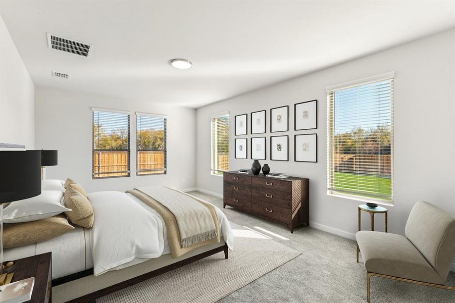 Primary Suite in the Wimbledon home plan by Trophy Signature Homes – REPRESENTATIVE PHOTO
