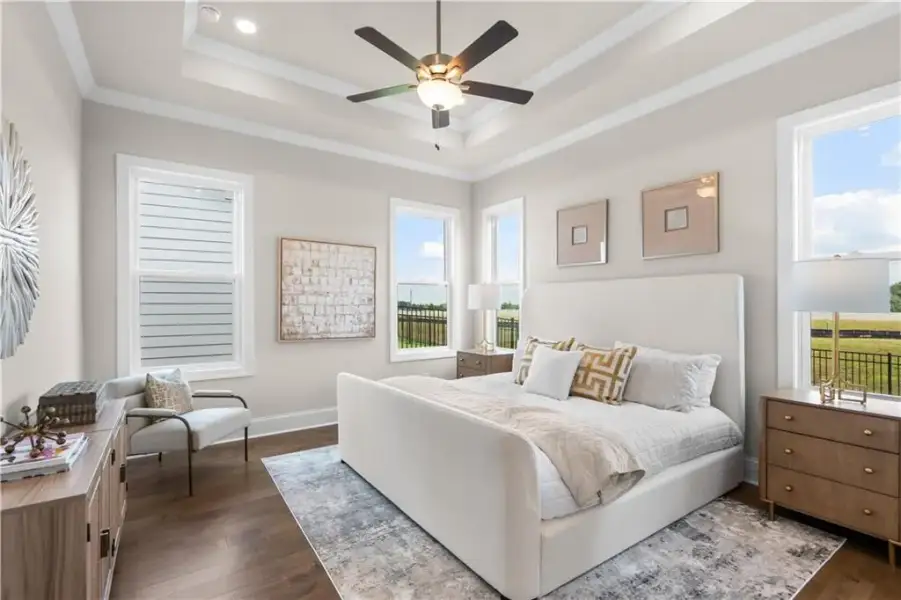 Furnished interior view inside a new home in The Villas at Aberdeen, Hoschton (Image 19).