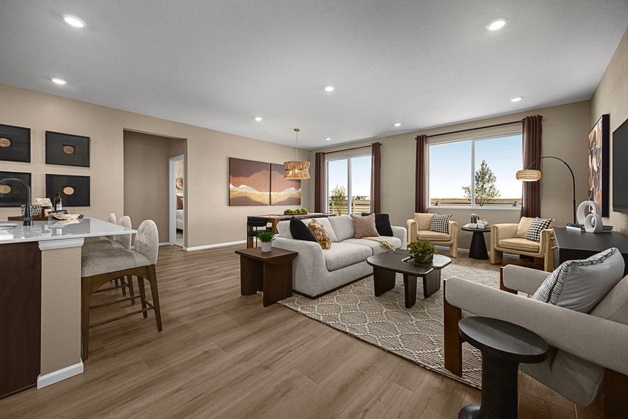 Representative furnished interior of a home built from the 1543 Modeled by KB Home in Legato, Commerce City (Image 7).