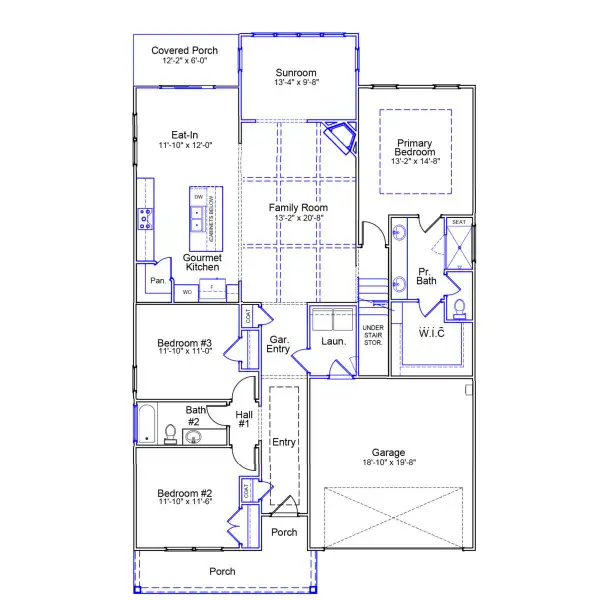 2D floor plan layout of this home in Scotts Hill Village, Wilmington, NC (Image 3). 2D floor plan layout of this home in Scotts Hill Village, Wilmington, NC (Image 3).