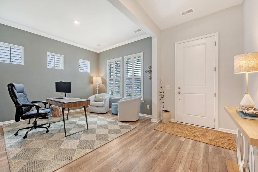 Furnished interior view inside a new home in Horizons at Summers Corner | 55+: The Estates, Summerville (Image 55).