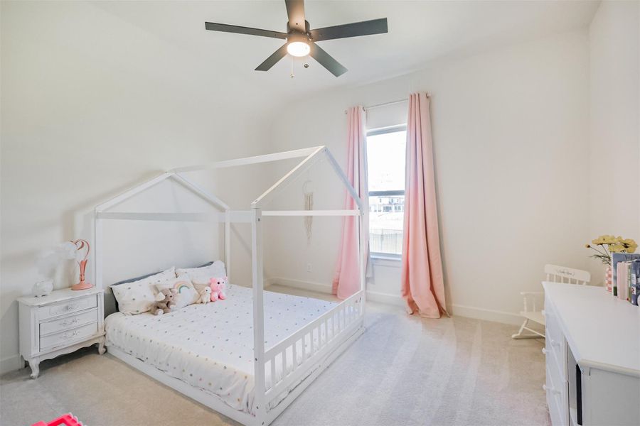 Fourth Bedroom with carpet.
