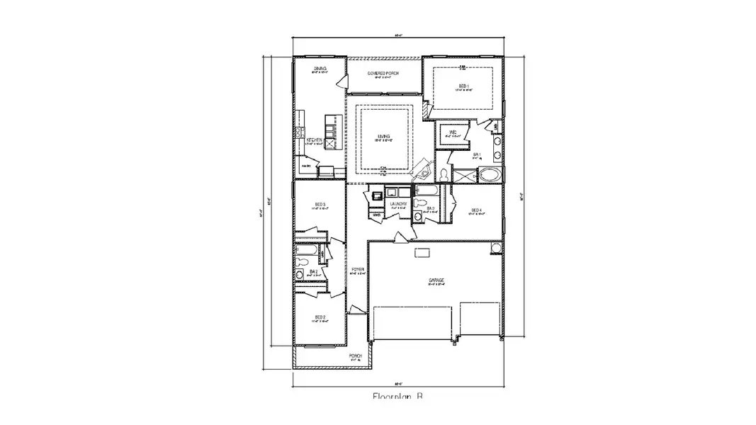 2D floor plan layout of this home in Owl's Head Farms, Freeport, FL (Image 3).