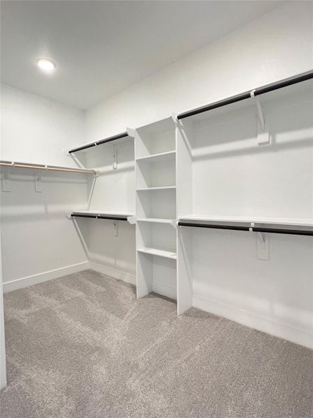 Oversized walk-in closet in the master bedroom