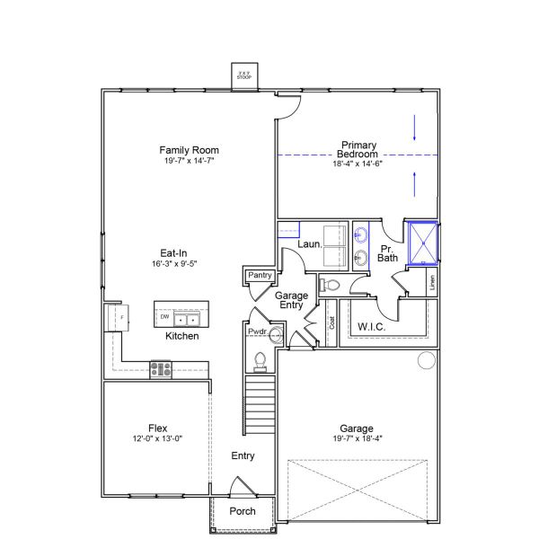 2D floor plan layout of this home in Ellington, Elgin, SC (Image 2).