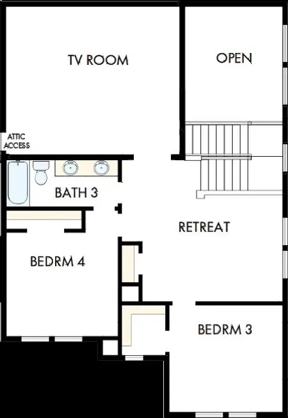 2D floor plan layout of this home in Briggs Ranch – Signature Legacy Series, San Antonio, TX (Image 3).