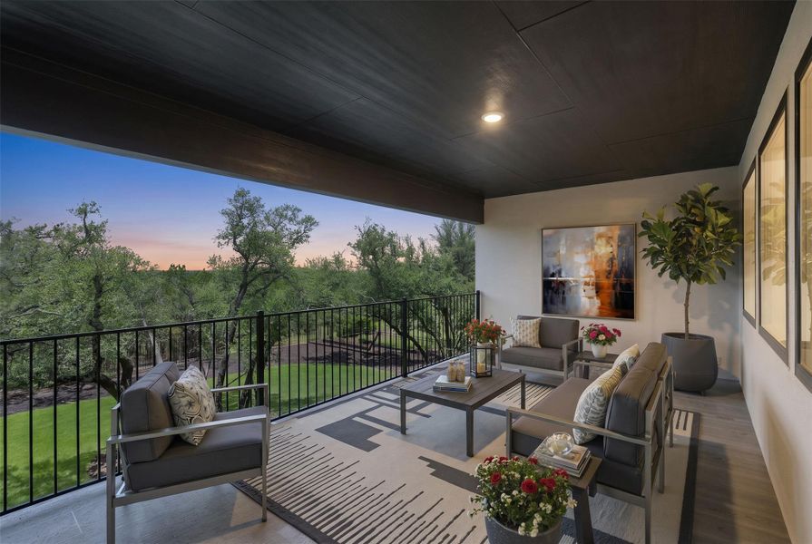 Exterior details and patio area of a home in Sweetwater, Austin (Image 4).