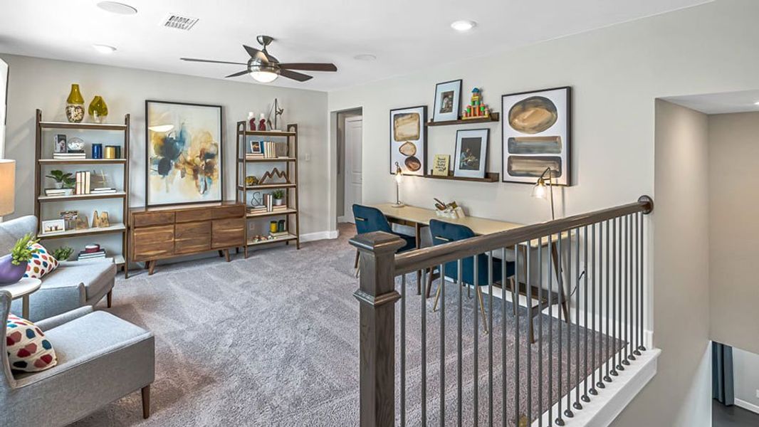 Representative furnished interior of a home built from the Camelia by Taylor Morrison in Trillium 50s, Richmond (Image 25).