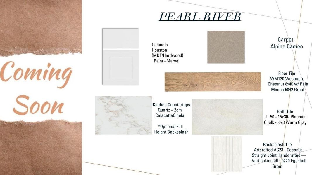 Sample of building materials used in homes in Grand Mason Crossing, Katy (Image 3).