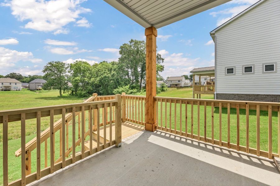 Exterior details and patio area of a home in The Oaks, Clarksville (Image 3). Exterior details and patio area of a home in The Oaks, Clarksville (Image 3).