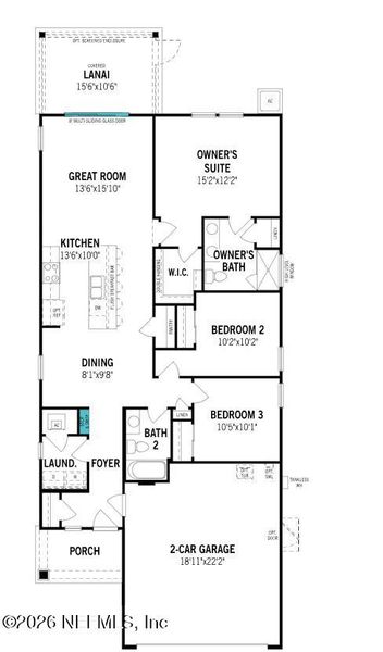 2D floor plan layout of this home in RiverTown, St. Johns, FL (Image 2). 2D floor plan layout of this home in RiverTown, St. Johns, FL (Image 2).
