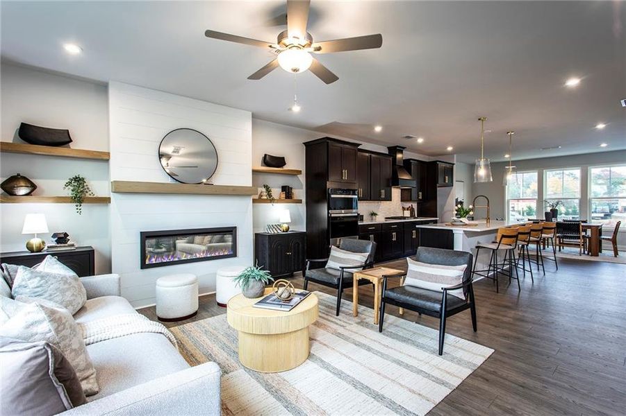 Furnished interior view inside a new home in Towne Village at Suwanee Dam, Sugar Hill (Image 15).