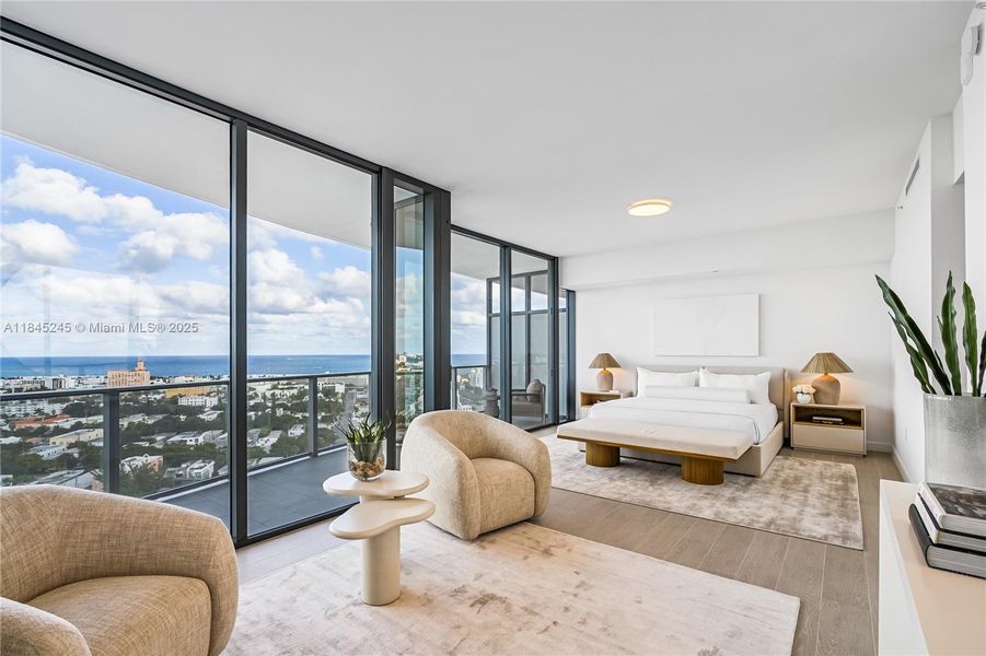 Furnished interior view inside a new home in Five Park, Miami Beach (Image 11).