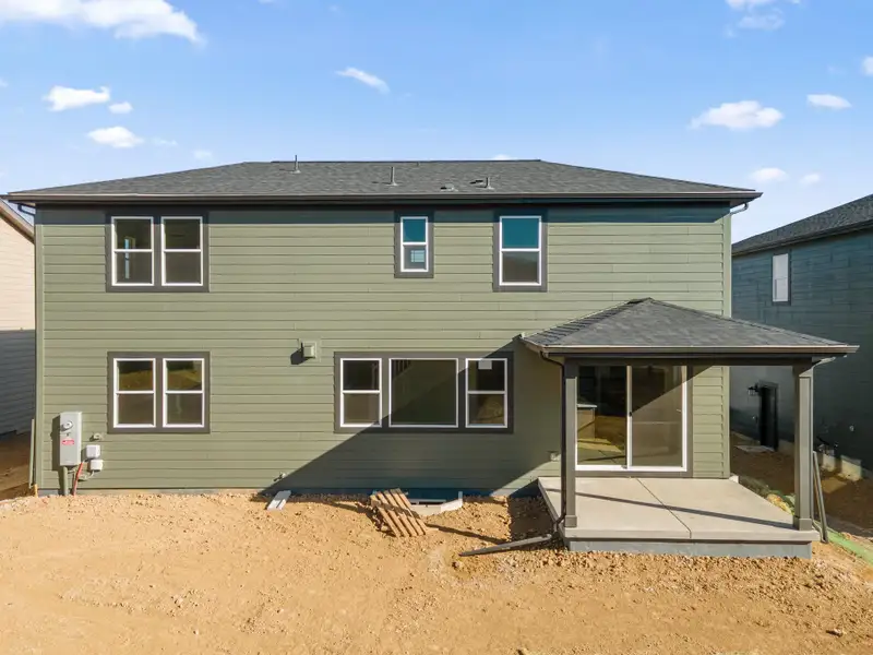 Exterior details and patio area of a home in Talon Pointe, Thornton (Image 3).