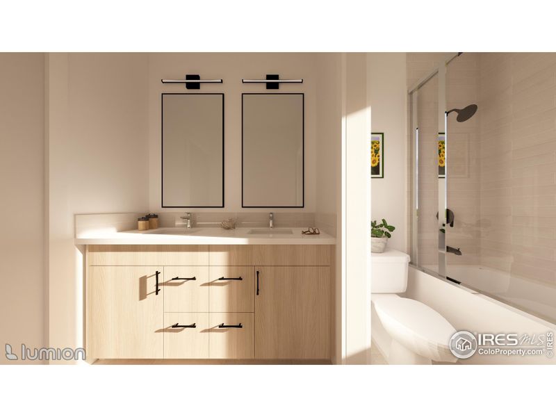 Bath 3 Features A Tub/Shower Combo and Vanity