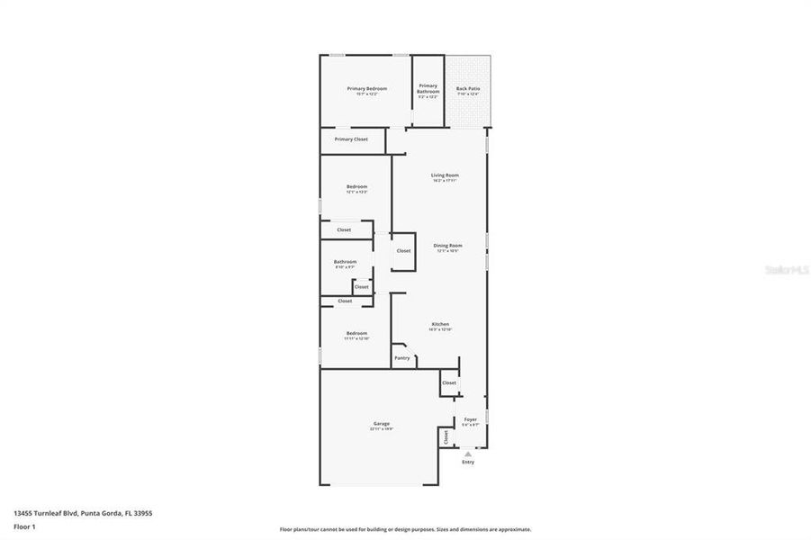 2D floor plan layout of this home in Turnleaf, Punta Gorda, FL (Image 5).