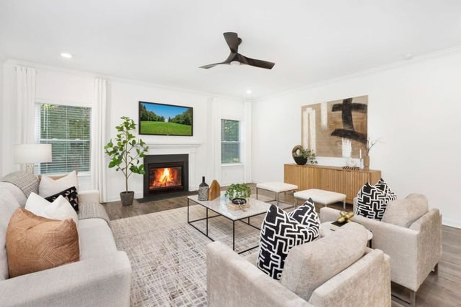 Representative furnished interior of a home built from the Callan by True Homes in Whispering Hills, Locust (Image 6).