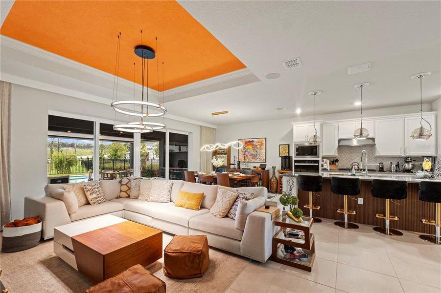 Furnished interior view inside a new home in Willow Ridge, Montverde (Image 5). Furnished interior view inside a new home in Willow Ridge, Montverde (Image 5).