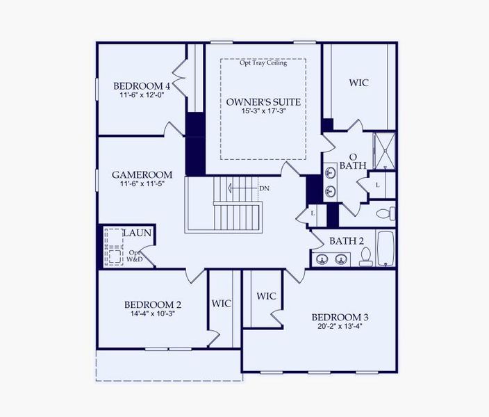 2D floor plan layout of this home in Watermist at Mirror Lake, Villa Rica, GA (Image 5). 2D floor plan layout of this home in Watermist at Mirror Lake, Villa Rica, GA (Image 5).