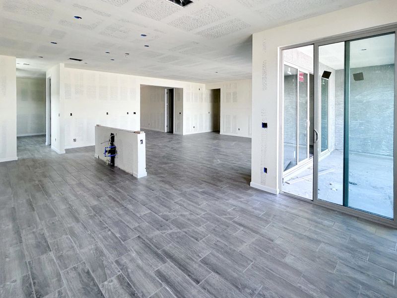 Dining into kitchen and great room