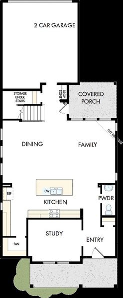 2D floor plan layout of this home in Elyson - Grove Row Collection, Katy, TX (Image 5).