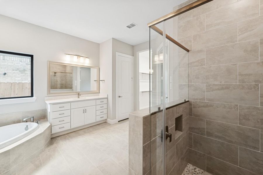 Furnished interior view inside a new home in The Meadows at Imperial Oaks, Conroe (Image 9).