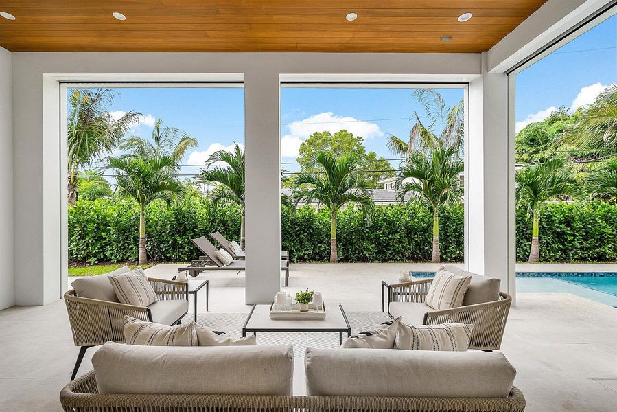 Outdoor living with privacy screens Outdoor living with privacy screens