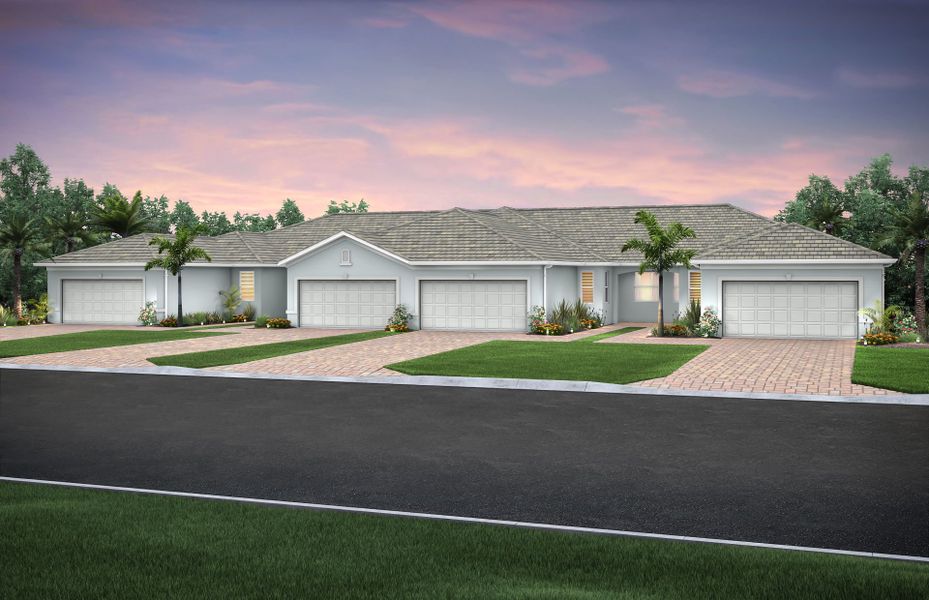 Representative exterior photo of a completed home built from the Cascadia by DiVosta in BeachWalk by Manasota Key, Englewood, FL (Image 22).