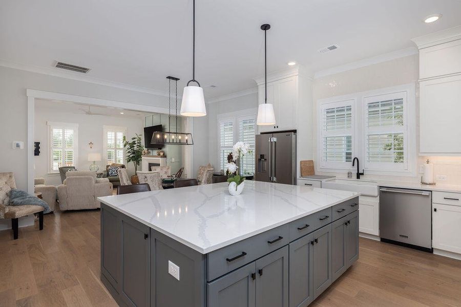 Furnished interior view inside a new home in The Settlement at Ashley Hall, Charleston (Image 8). Furnished interior view inside a new home in The Settlement at Ashley Hall, Charleston (Image 8).