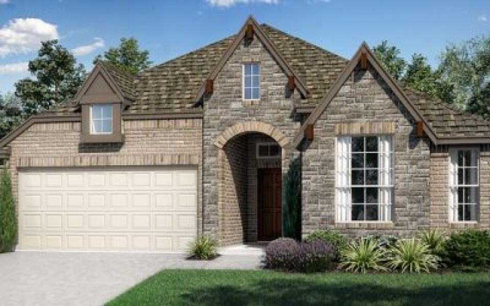 Representative exterior photo of a completed home built from the McKinney by Pacesetter Homes in Creekview Meadows, Pilot Point, TX (Image 20). Representative exterior photo of a completed home built from the McKinney by Pacesetter Homes in Creekview Meadows, Pilot Point, TX (Image 20).
